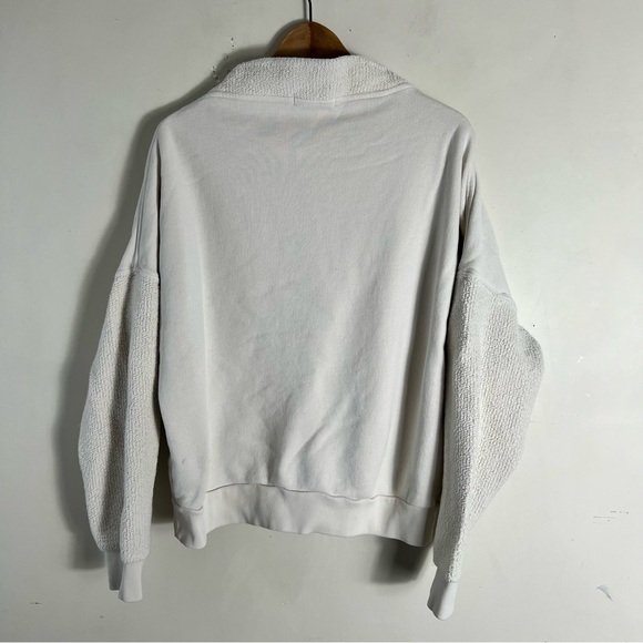 Perfectwhitetee tyra fleece 1/4 zip sweatshirt Size Large In Sugar 100% Cotton - Picture 6 of 14